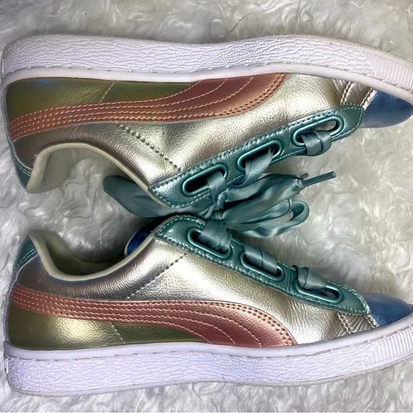 PUMA metallic sneakers with satin laces - Picture 5 of 8